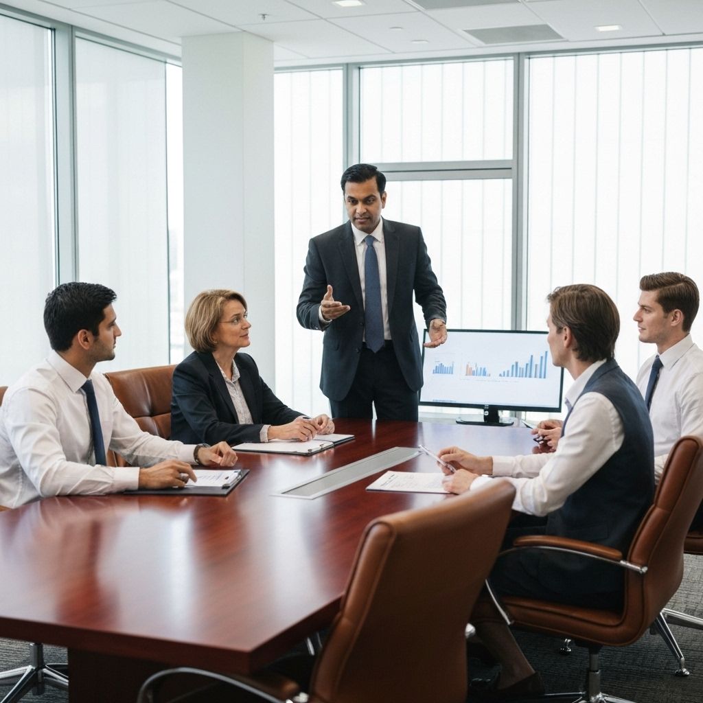 Business leaders in meeting