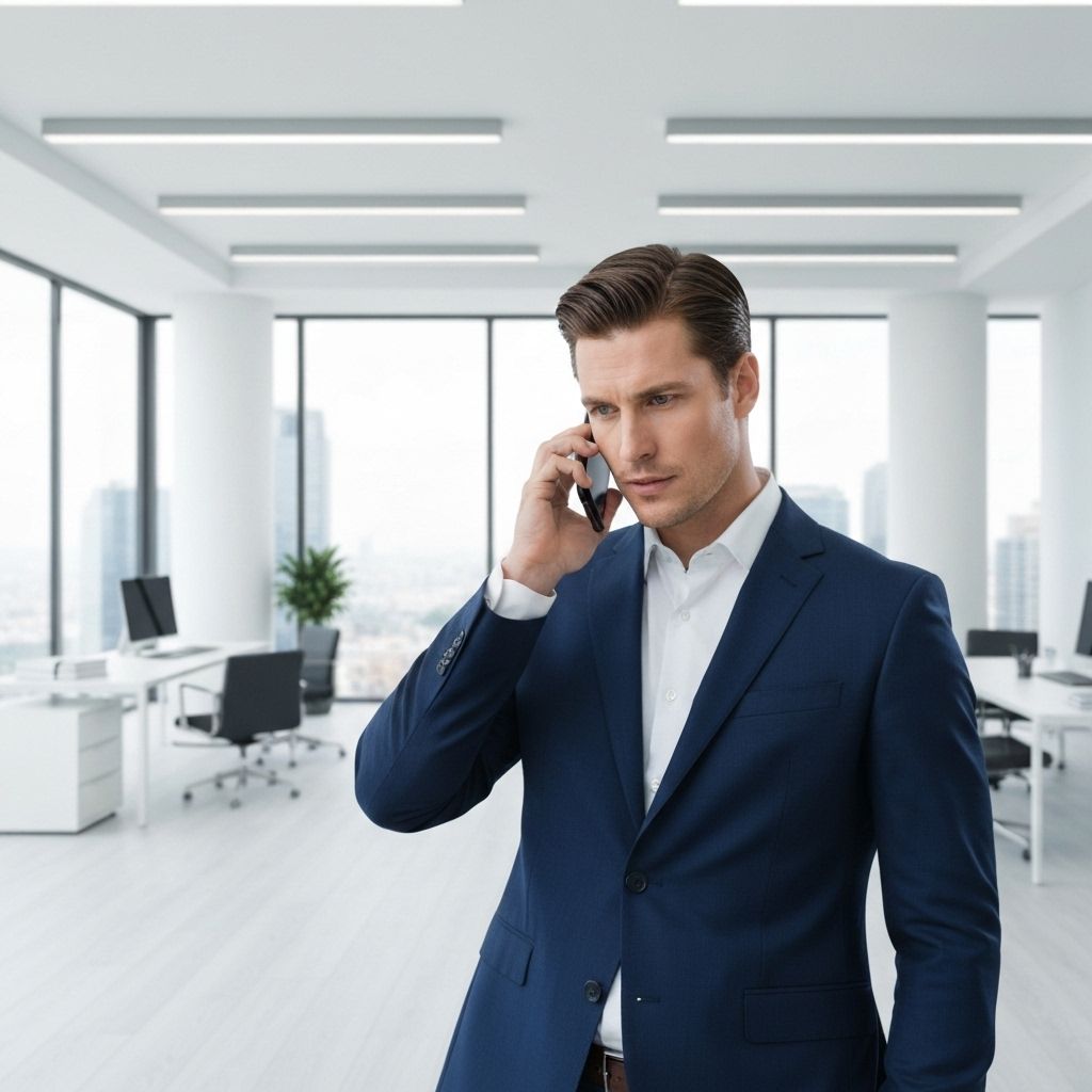 Professional man on sales call